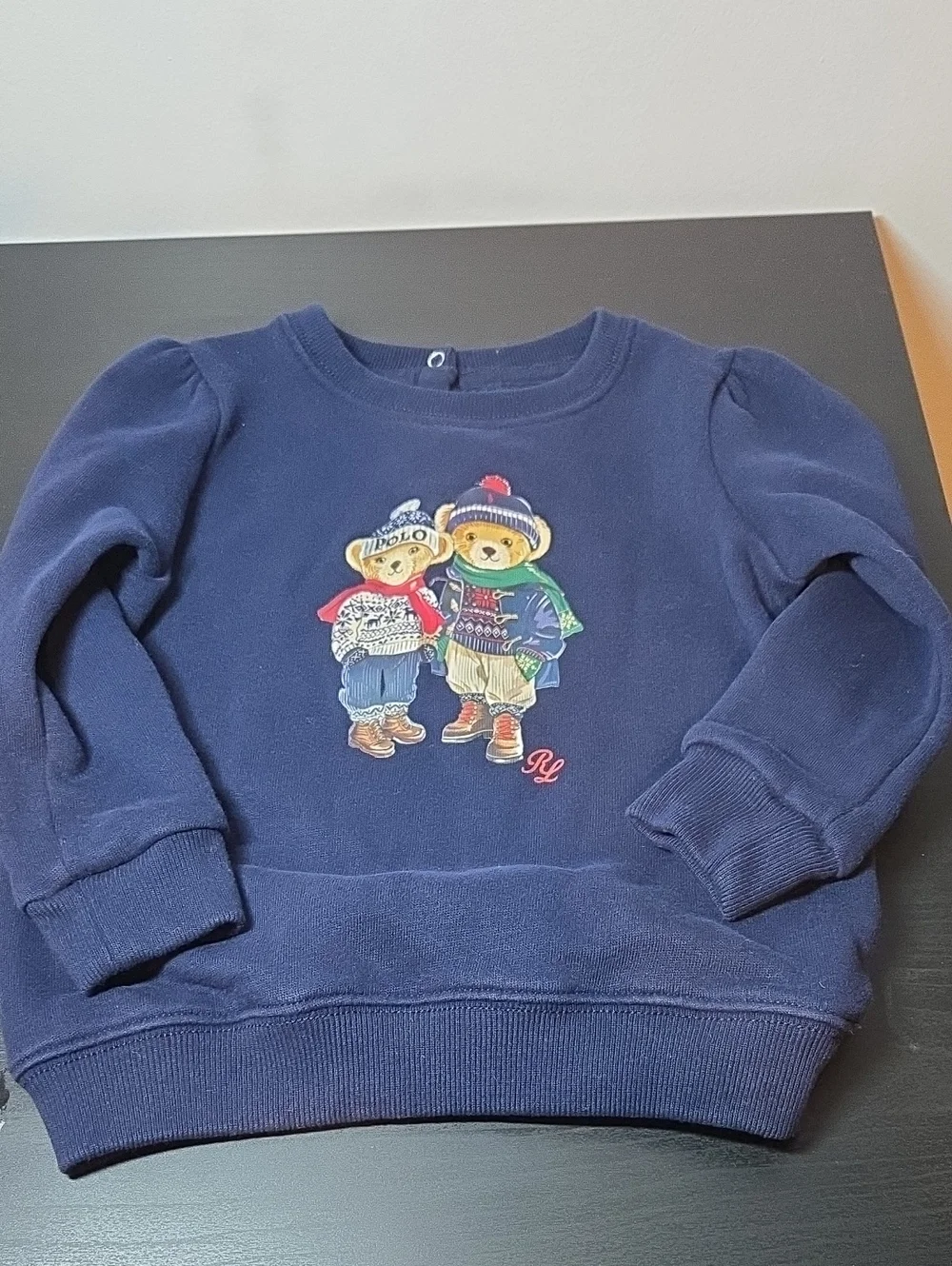 Ralph Lauren Navy  Sweatshirt with Snap Placket